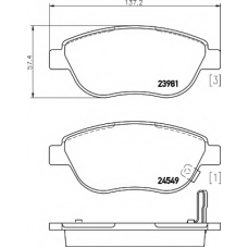 8DB 355 013-371 HELLA Комплект тормозных колодок, дисковый тормоз