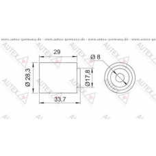 654216 AUTEX Паразитный / ведущий ролик, зубчатый ремень