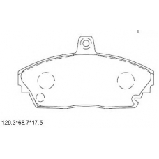 KD8714 ASIMCO Комплект тормозных колодок, дисковый тормоз