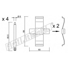 KIT.076 fri.tech. Комплектующие, колодки дискового тормоза