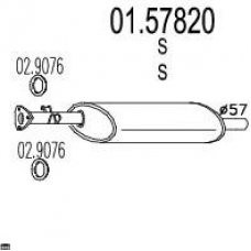 01.57820 MTS Средний глушитель выхлопных газов