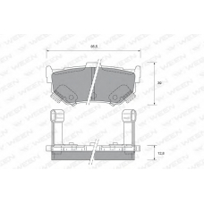 151-1485 WEEN Комплект тормозных колодок, дисковый тормоз