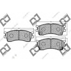 BP1108 DJ PARTS Комплект тормозных колодок, дисковый тормоз