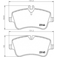 8DB 355 018-351 HELLA Комплект тормозных колодок, дисковый тормоз