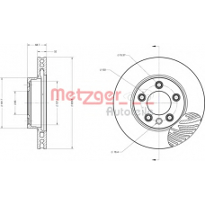 6110594 METZGER Тормозной диск