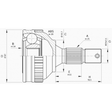 CVJ5216.10 OPEN PARTS Шарнирный комплект, приводной вал