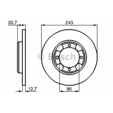 0 986 478 253 BOSCH Тормозной диск