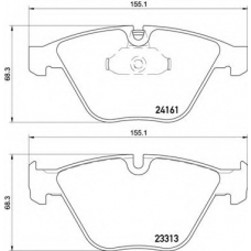 P 06 081 BREMBO Комплект тормозных колодок, дисковый тормоз