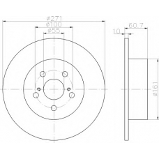 8DD 355 110-541 HELLA Тормозной диск