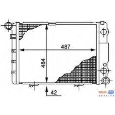 8MK 376 712-441 HELLA Радиатор, охлаждение двигателя