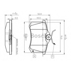 0 986 TB2 590 BOSCH Комплект тормозных колодок, дисковый тормоз