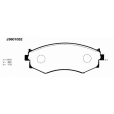 J3601052 NIPPARTS Комплект тормозных колодок, дисковый тормоз