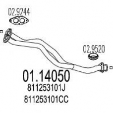 01.14050 MTS Труба выхлопного газа