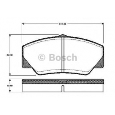 0 986 TB2 557 BOSCH Комплект тормозных колодок, дисковый тормоз