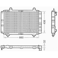 DRM09072 DENSO Радиатор, охлаждение двигател