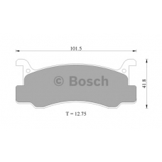 0 986 505 356 BOSCH Комплект тормозных колодок, дисковый тормоз