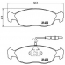 P 61 054 BREMBO Комплект тормозных колодок, дисковый тормоз