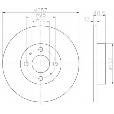 8DD 355 117-931 HELLA Тормозной диск