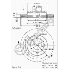 09.5449.14 BREMBO Тормозной диск