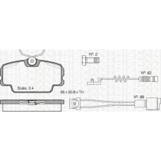 8110 10098 TRIDON Brake pads - front