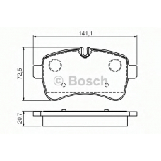 0 986 494 460 BOSCH Комплект тормозных колодок, дисковый тормоз