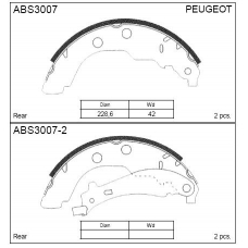 ABS3007 Allied Nippon Колодки барабанные