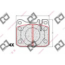 BP1869 DJ PARTS Комплект тормозных колодок, дисковый тормоз