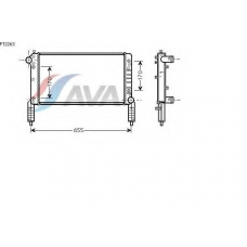 FT2263 AVA Радиатор, охлаждение двигателя