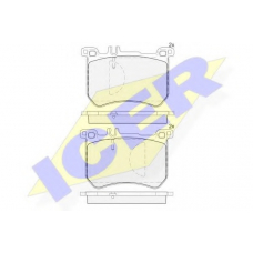 182100 ICER Комплект тормозных колодок, дисковый тормоз