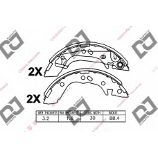 BS1218 DJ PARTS Комплект тормозных колодок