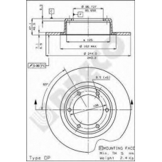 BS 7064 BRECO Тормозной диск