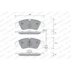 151-2709 WEEN Комплект тормозных колодок, дисковый тормоз