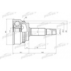 PCV2175 PATRON Шарнирный комплект, приводной вал