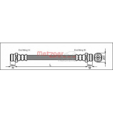 4113312 METZGER Тормозной шланг