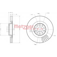 6110465 METZGER Тормозной диск