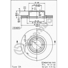 09.5619.10 BREMBO Тормозной диск