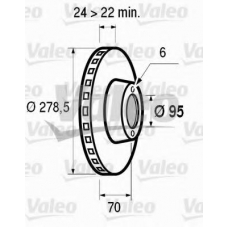 186210 VALEO Тормозной диск