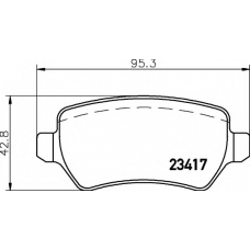 8DB 355 011-361 HELLA Комплект тормозных колодок, дисковый тормоз