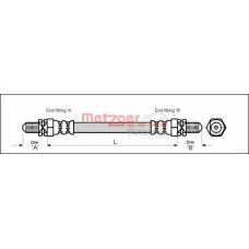 4114701 METZGER Тормозной шланг