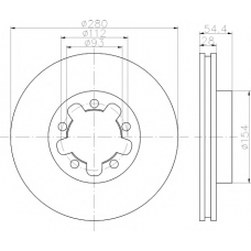 8DD 355 113-261 HELLA PAGID Тормозной диск