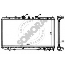 311746 SOMORA Радиатор, охлаждение двигателя