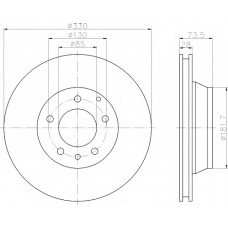 8DD 355 109-822 HELLA PAGID Тормозной диск