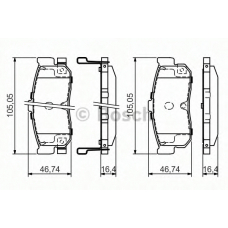 0 986 495 038 BOSCH Комплект тормозных колодок, дисковый тормоз