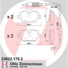 23623.170.2 ZIMMERMANN Комплект тормозных колодок, дисковый тормоз