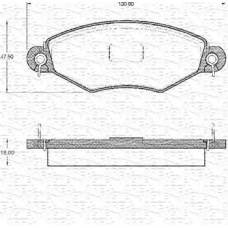 363702161039 MAGNETI MARELLI Комплект тормозных колодок, дисковый тормоз