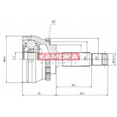 6658 KAMOKA Шарнирный комплект, приводной вал