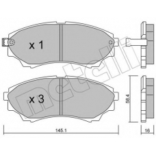 22-0610-0 METELLI Комплект тормозных колодок, дисковый тормоз