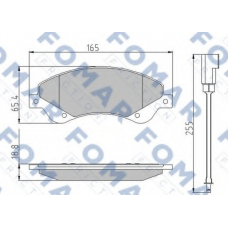 FO 925181 FOMAR ROULUNDS Комплект тормозных колодок, дисковый тормоз