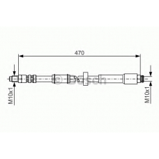 1 987 481 004 BOSCH Тормозной шланг