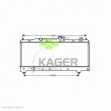 31-1119 KAGER Радиатор, охлаждение двигателя